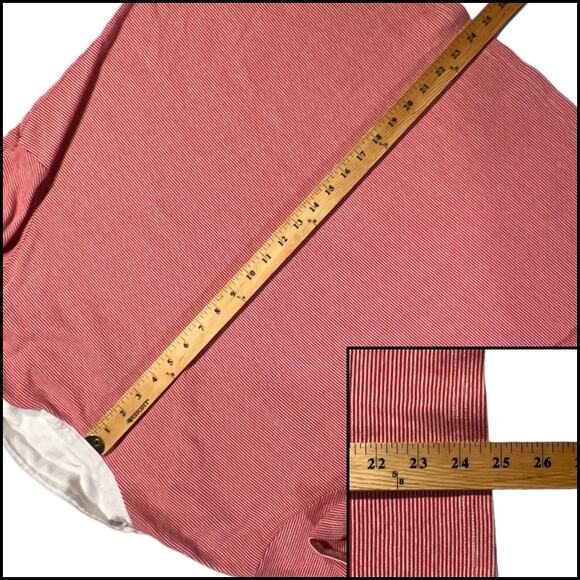 Just My Size Collared Red White Striped Tee Shirt Plus Size 18W/20W Short Sleeve - Picture 11 of 12